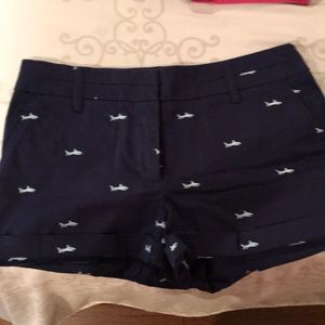 Navy shorts with blue shark print- SOLD